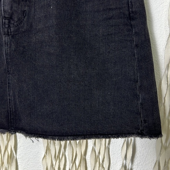 Madewell NWT Rigid Denim A-Line Skirt in Black Size 28 - Picture 4 of 13